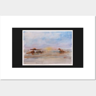 Mangrove Beach Misty Morning - Watercolour Posters and Art